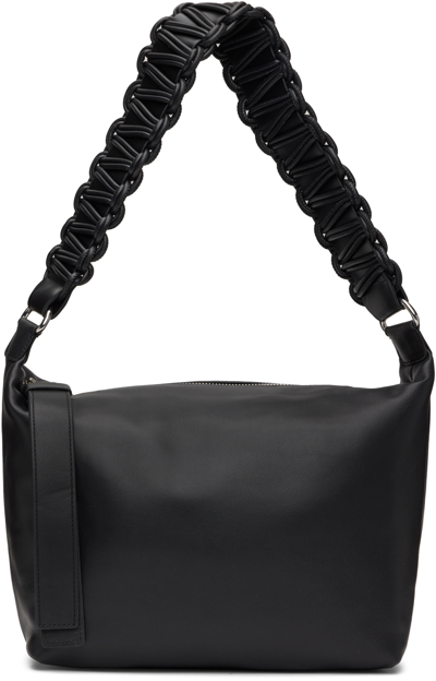 Kara Black Xl Lattice Pouch Bag