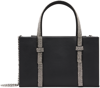Kara Structured Leather Tote With Embellished Jewel Handles In Black