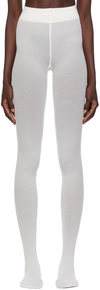 Wolford Off-white Velvet De Luxe 66 Tights In 1051 Ecrue