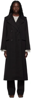 TOTÊME BLACK FLUID TRENCH COAT