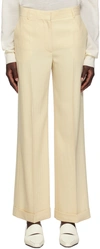 Totême Tailored Herringbone-weave Suit Trousers In 702 Bleached Sand