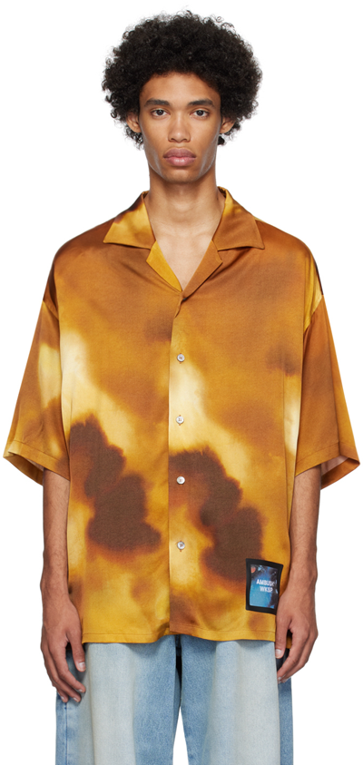 Ambush Yellow Printed Shirt In Yellow Black