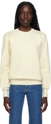 Totême Off-white Crewneck Sweatshirt In 110 Off-white