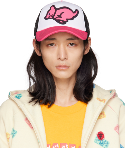Icecream Running Pup Brand-print Mesh Trucker Cap In Pink