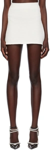 Mach&mach White Zip Miniskirt In White