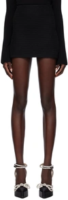 Mach&mach Black Zip Miniskirt In Black