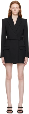 Alexander Wang Belted Blazer Mini Dress In 001 Black