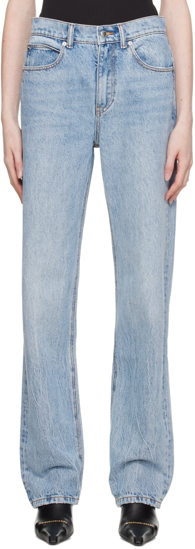 Alexander Wang Indigo Ez Jeans In Blue