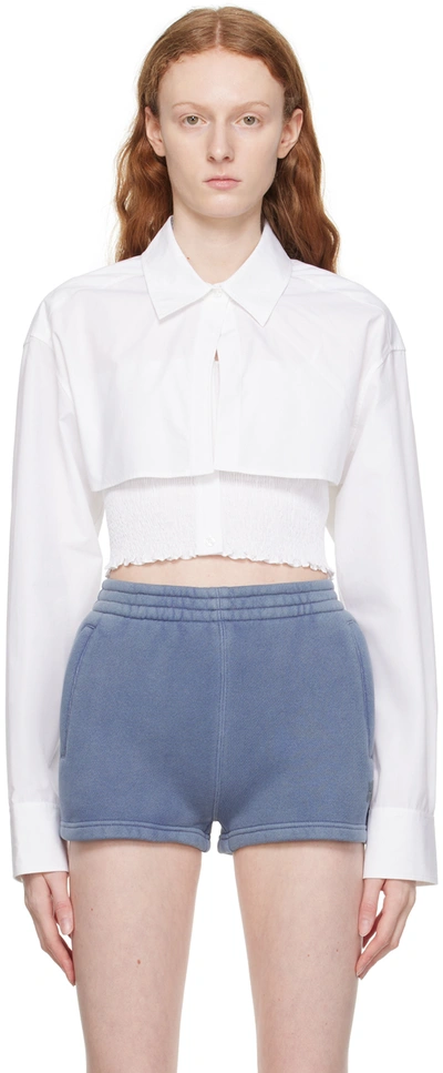 Alexander Wang T White Layered Shirt In 100 White