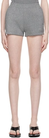 ALEXANDER WANG T GRAY GLITTERED SHORTS