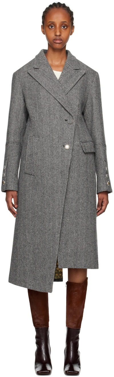 Andersson Bell Grey Enya Coat In Grey