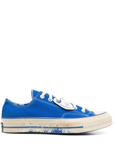 Ader Error Almond-toe Low-top Sneakers In Blue