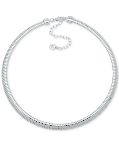 Anne Klein Silver-tone Omega Chain Collar Necklace, 16" + 3" Extender