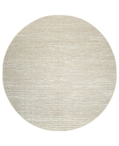 Km Home Closeout!  Davide 1228 7'10" X 7'10" Round Area Rug In Beige
