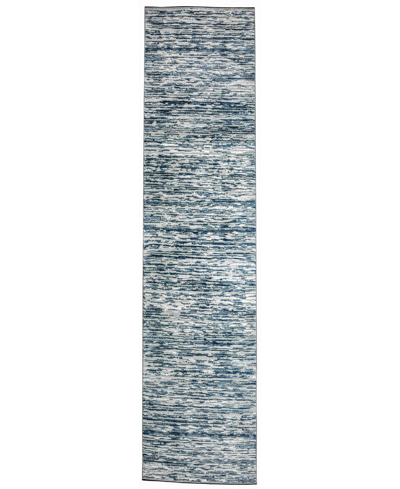 Km Home Closeout!  Davide 1228 2'2" X 7'7" Runner Area Rug In Blue