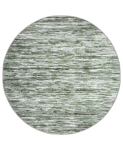 Km Home Closeout!  Davide 1228 7'10" X 7'10" Round Area Rug In Green