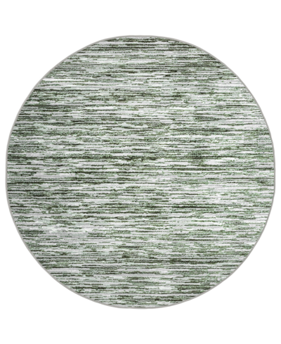 Km Home Closeout!  Davide 1228 5'3" X 5'3" Round Area Rug In Green