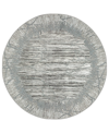 Km Home Closeout!  Davide 1229 7'10" X 7'10" Round Area Rug In Gray