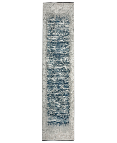 Km Home Closeout!  Davide 1229 2'2" X 7'7" Runner Area Rug In Blue