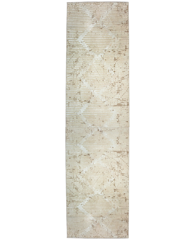 Km Home Closeout!  Davide 1230 2'2" X 7'7" Runner Area Rug In Beige