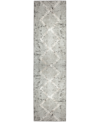 Km Home Closeout!  Davide 1230 2'2" X 7'7" Runner Area Rug In Gray