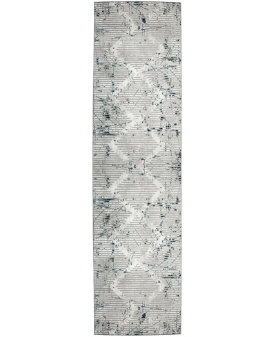 Km Home Closeout!  Davide 1230 2'2" X 7'7" Runner Area Rug In Blue