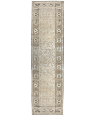 Km Home Closeout!  Davide 1231 2'2" X 7'7" Runner Area Rug In Beige