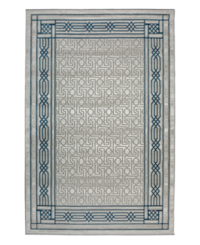 Km Home Closeout!  Davide 1231 3'3" X 4'11" Area Rug In Blue