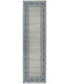 Km Home Closeout!  Davide 1231 2'2" X 7'7" Runner Area Rug In Blue