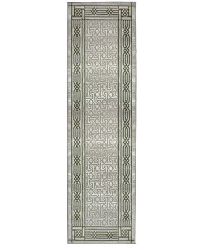 Km Home Closeout!  Davide 1231 2'2" X 7'7" Runner Area Rug In Green