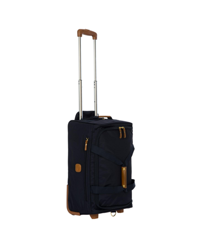 Bric's Milano X-bag 21" Carry-on Rolling Duffle Bag In Ocean Blue