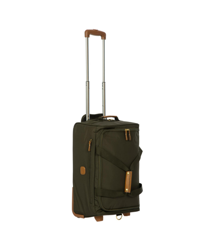 Bric's Milano X-bag 21" Carry-on Rolling Duffle Bag In Olive