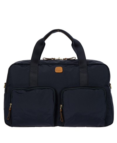 Bric's Milano X-bag Boarding Duffle Bag With Pockets In Ocean Blue