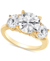 BADGLEY MISCHKA CERTIFIED BADGLEY MISCHKA LAB GROWN DIAMOND THREE STONE ENGAGEMENT RING (4 CT. T.W.) IN 14K GOLD