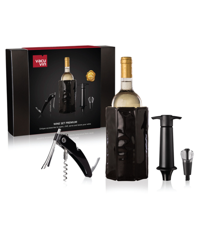 Vacu Vin 4-piece Wine Set Premium In Black
