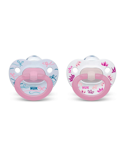 Nuk Babies' Orthodontic Pacifiers, 18-36 Month, Pink, 2 Pack