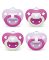 NUK ORTHODONTIC PACIFIERS, 6-18 MONTHS, PINK, 4 PACK