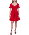Julia Jordan Knot Front Short Sleeve Dress In Apple
