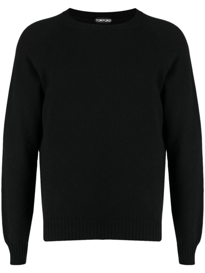 Tom Ford Crew-neck Long-sleeves Knit Jumper In Black