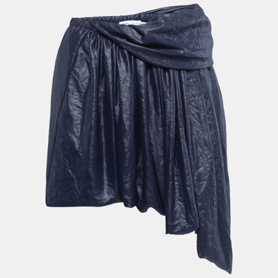 Pre-owned See By Chloé Navy Blue Jersey Draped Mini Skirt M