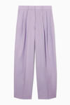 Cos Wide-leg Tailored Trousers In Purple