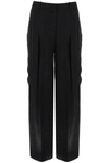 Loulou Studio Women's Buttoned Wool Wide-leg Pants In Black