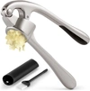 Zulay Kitchen Easy To Squeeze Professional Grade Garlic Press And Peeler Set In Silver