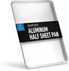 Zulay Kitchen Heavy Duty & Encapsulated Rim Half Sheet Aluminum Baking Pan (large) In Silver