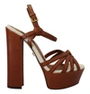 DOLCE & GABBANA Dolce & Gabbana Platform Leather Sandals Women's Shoes