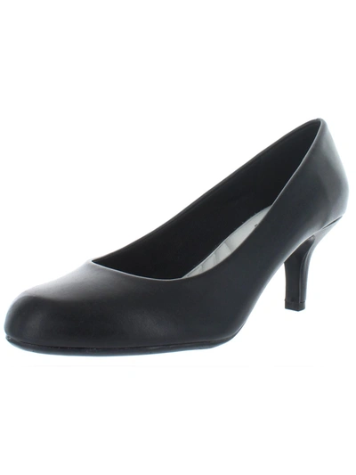 Easy Street Passion Womens Solid Round Toe Pumps In Black
