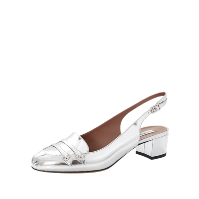 Tabitha Simmons Ines Mirrored Leather Loafers In Silver