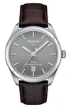 Tissot PR100 AUTOMATIC LEATHER STRAP WATCH, 39MM,T1014071607100