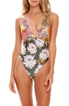 Agua Bendita Tulipa Suki One Piece Swimsuit In Multi
