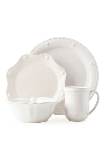 Juliska Berry & Thread 4-piece Ceramic Place Setting Set In Whitewash